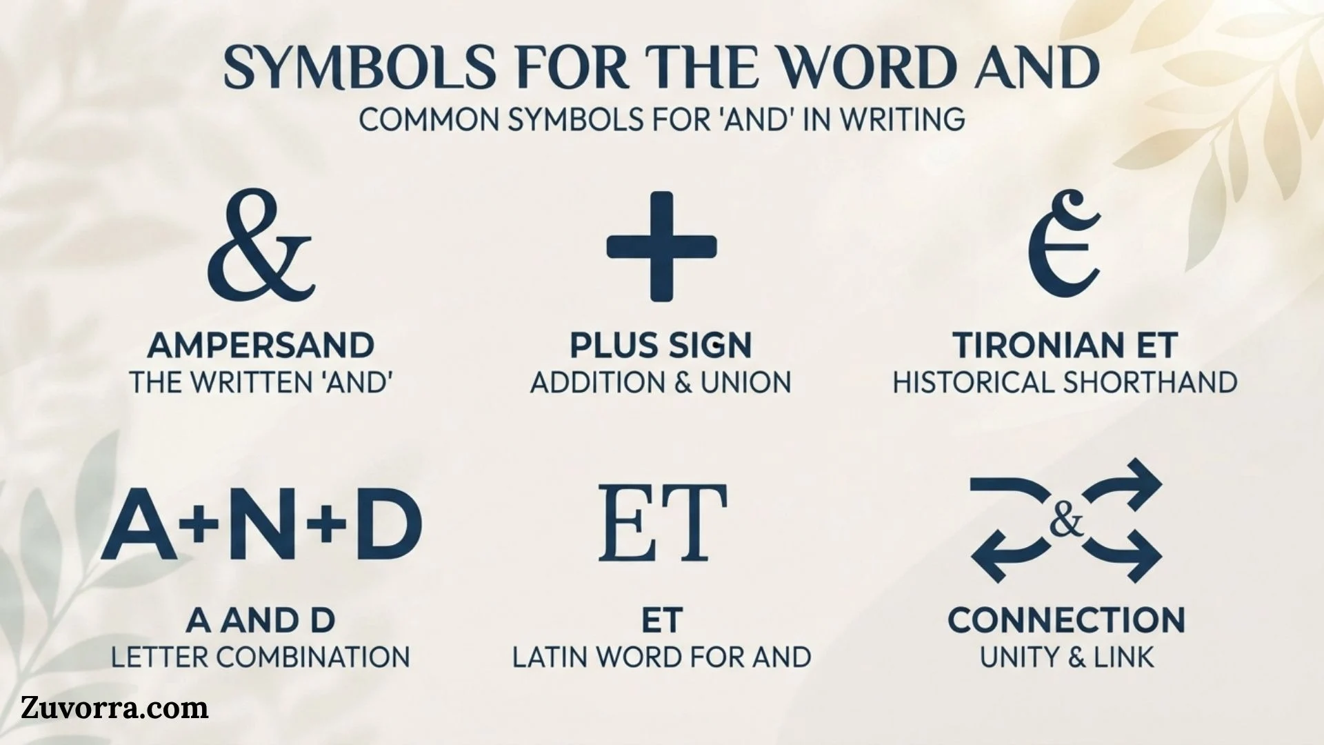 Symbols for the Word And: Meanings, History, and Correct Uses